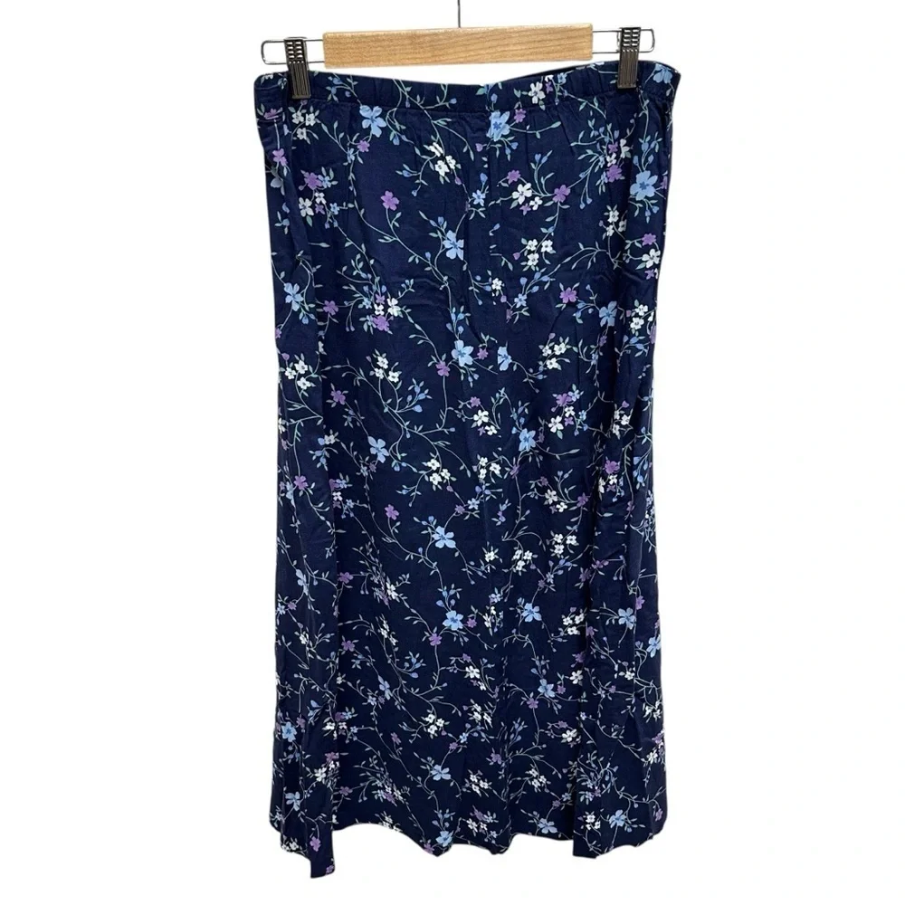 Women’s floral maxi skirt whimsigoth fairy grunge size medium button up